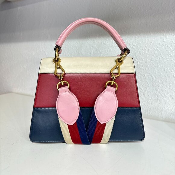 Gucci Tri-Color Leather Queen Bees Shoulder Bag Crossbody - Picture 3 of 9